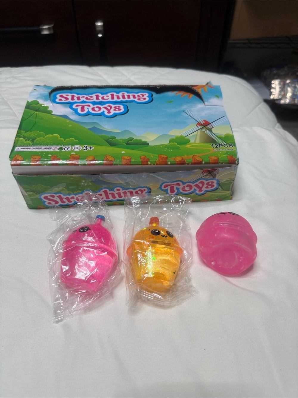 Sets of 2 Stretching Toys Cute Squeeze Figures - Pink & Orange